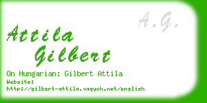 attila gilbert business card